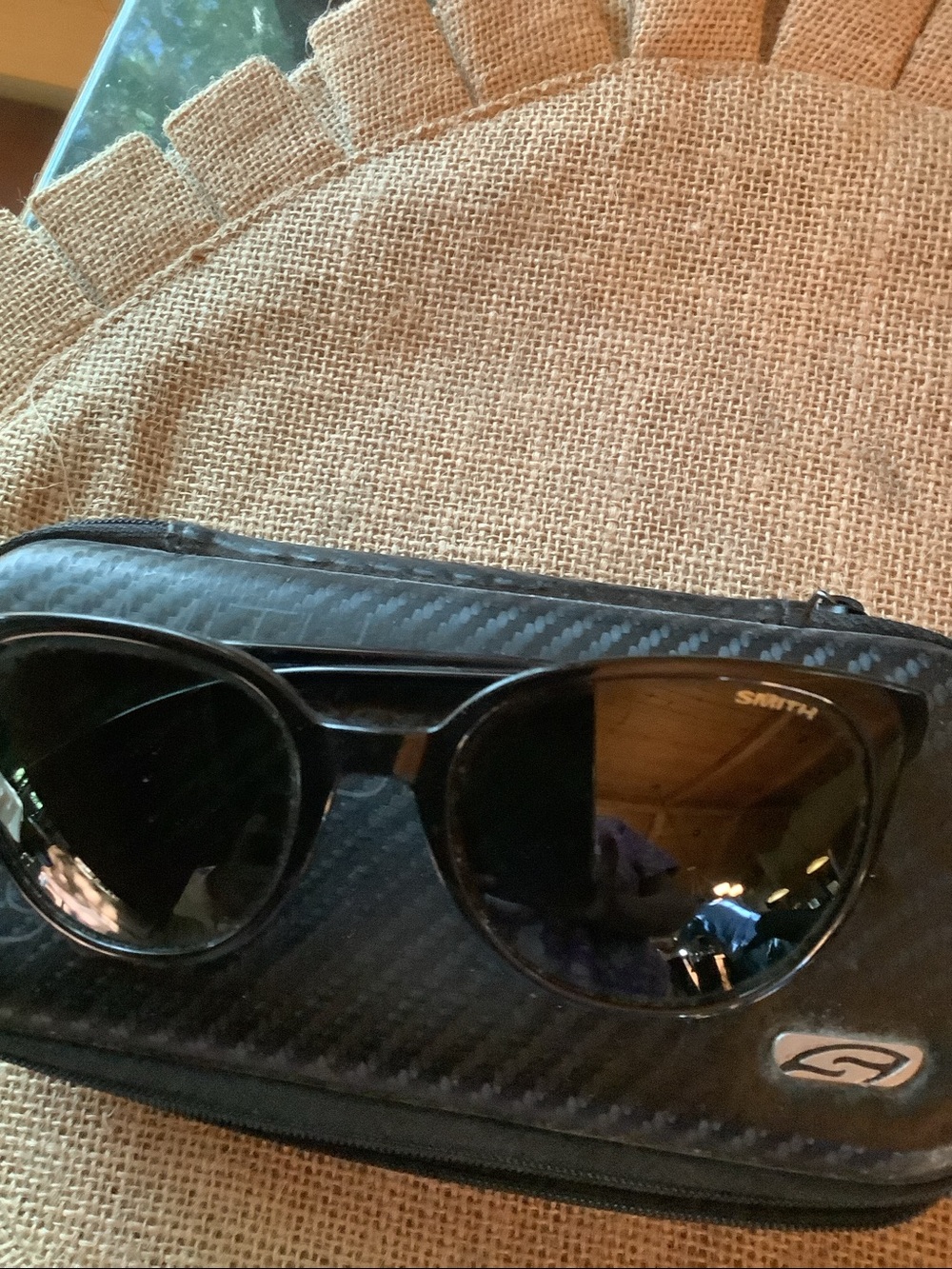 SMITH Black Sunglasses with Dark Gray Lenses